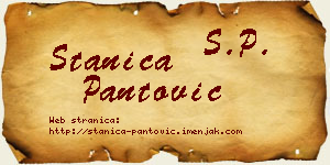 Stanica Pantović vizit kartica